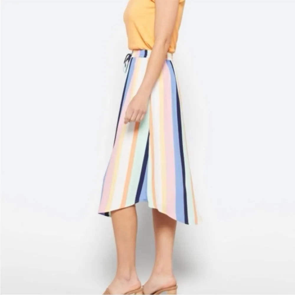 Skies Are Blue Ellis Curved Hem Midi Skirt Blue S Stitch Fix Nwt - Image 4