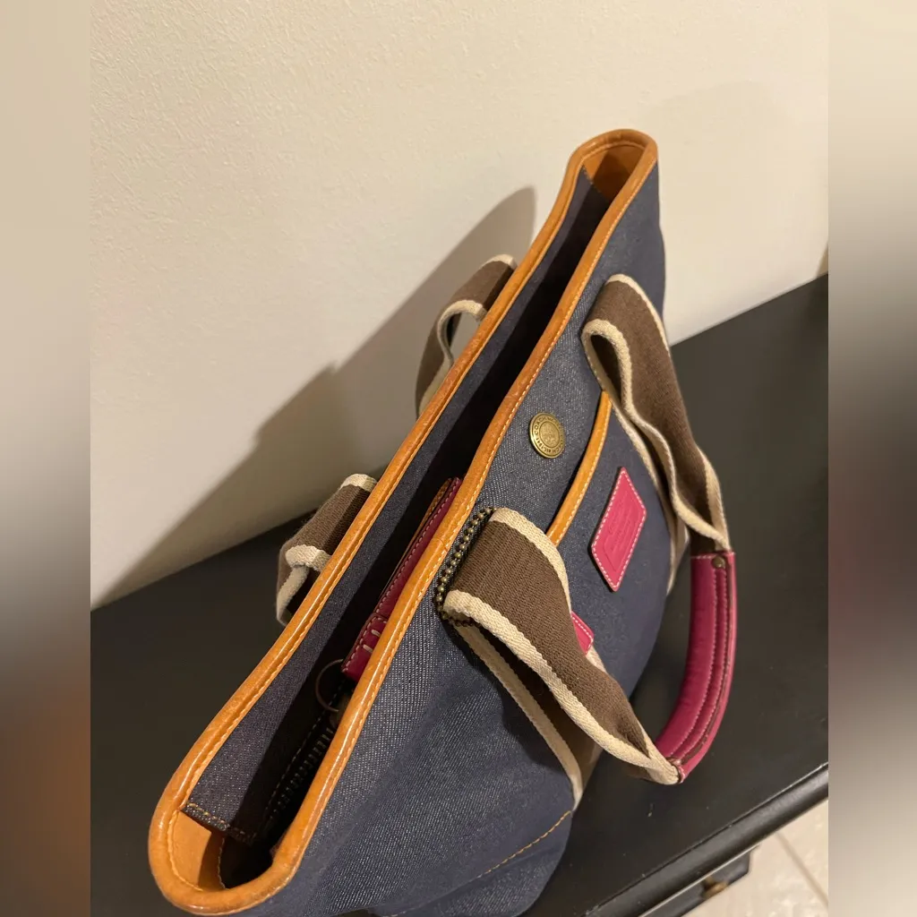 NWOT Coach Denim Hampton Bag - Image 5