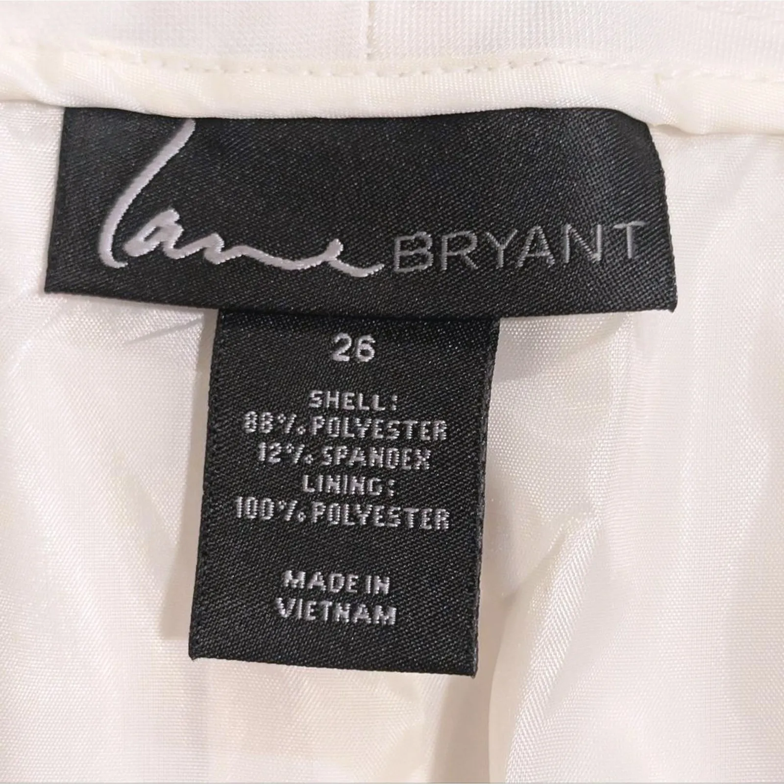 LANE BRYANT Plus 26 4X Curvy Fit Lena Wide Leg Cream Dress Pants NWT NEW - Image 3