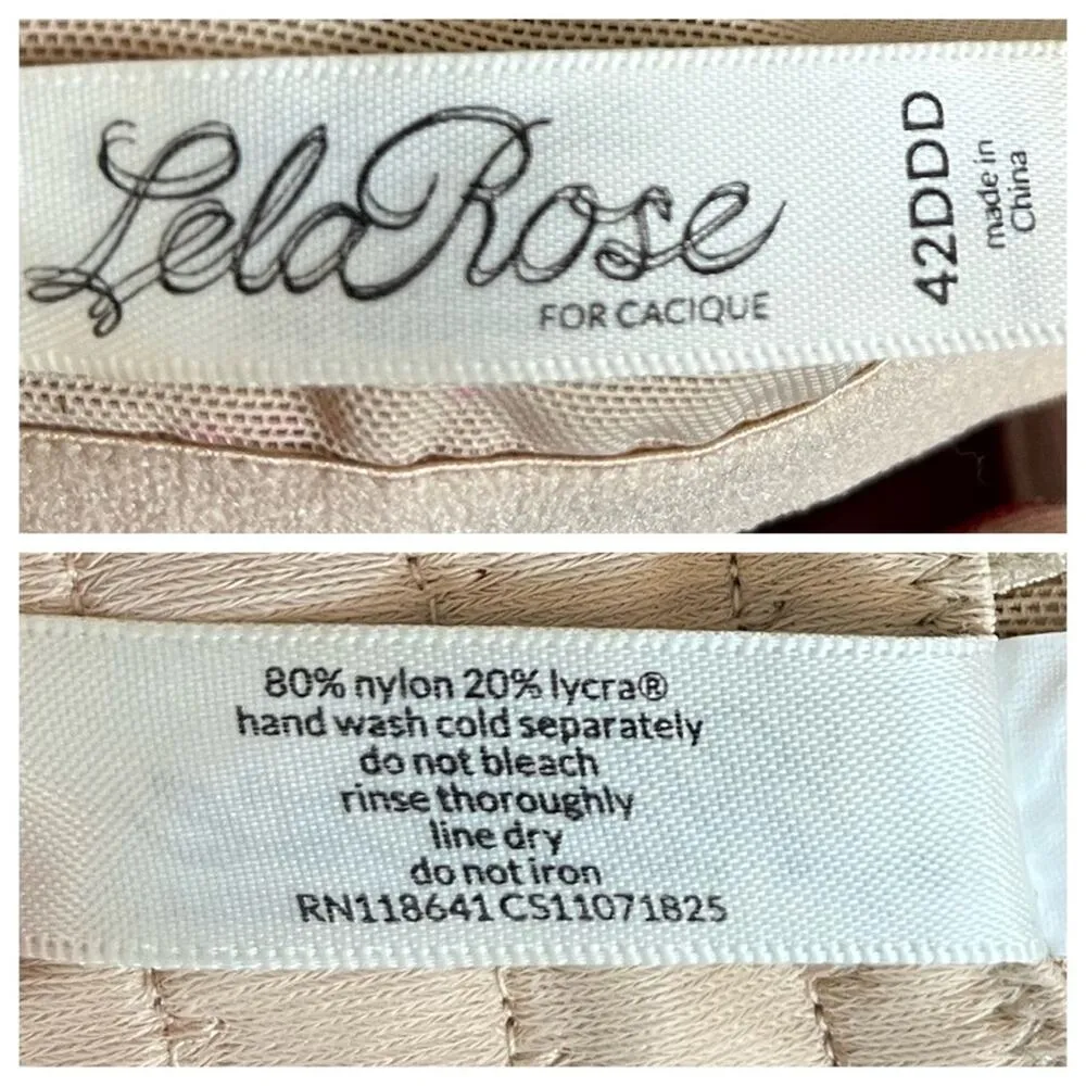 Lela Rose Women's Swim Tank Top Red Black Abstract Floral Size 42DDD - Image 12