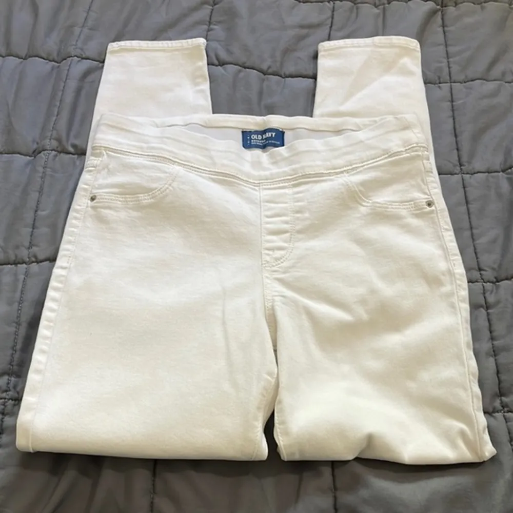 Old Navy Denim White Jeans Sz 6R Rockstar Jeggings EUC #1855 - Image 2