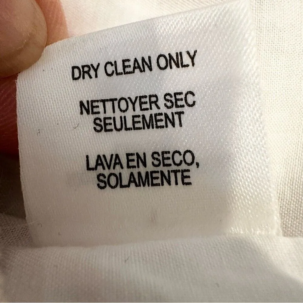 Worth Embroidered Slim Pencil Skirt Women's 6 Cream Ivory 100% Cotton Career NWT White - Image 7