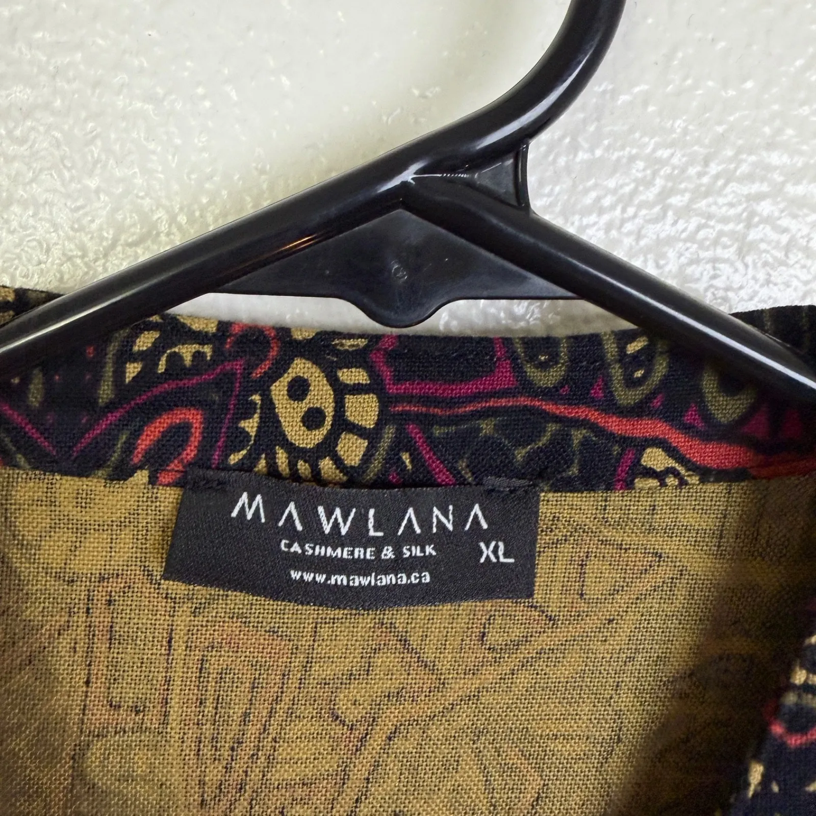 Los Banditos Jacket Womens Size XL Red Pattern Asymmetrical Asian Floral Mawlana - Image 6