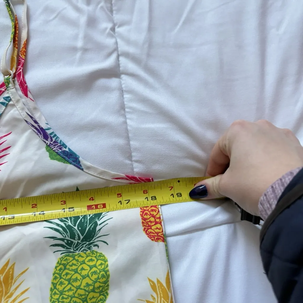 Womens Size Medium Whit Tropical Cover Up Dress Beach Summer Resortwear - Image 3