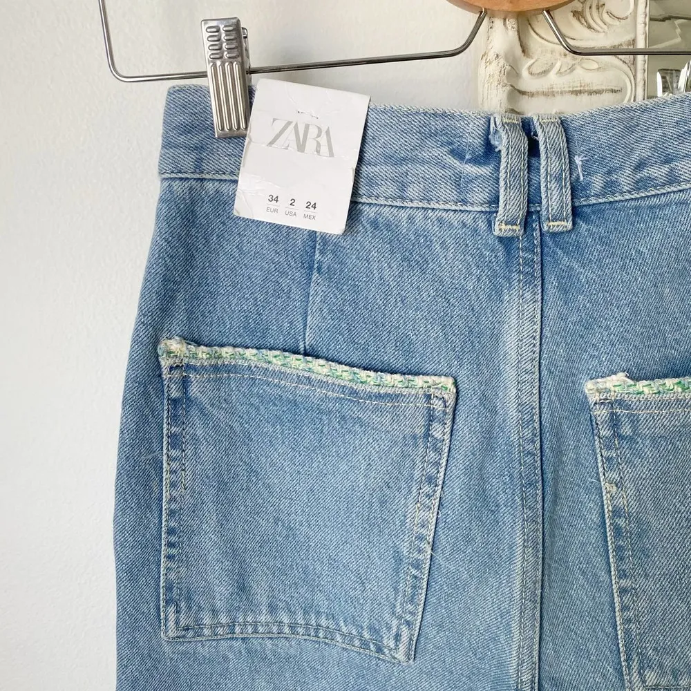 Tweed Trim Crop Jeans - Image 9