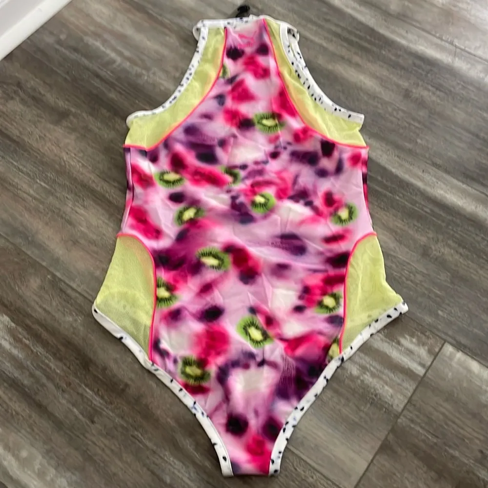 sophia webster x puma bold kiwi print zip front bodysuit medium Black - Image 10