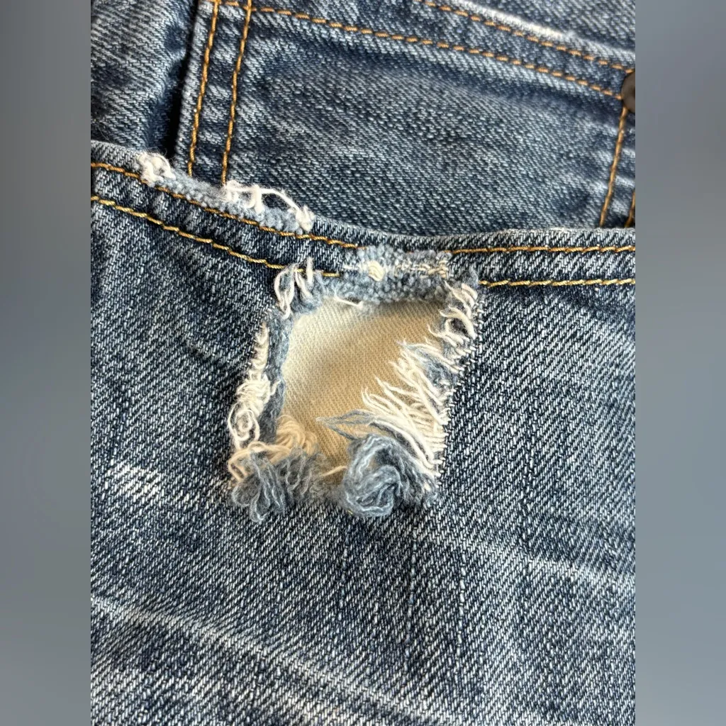 American Eagle Outfitters Casual Denim Distressed Summer Minimalist Shorts Sz 34 - Image 3