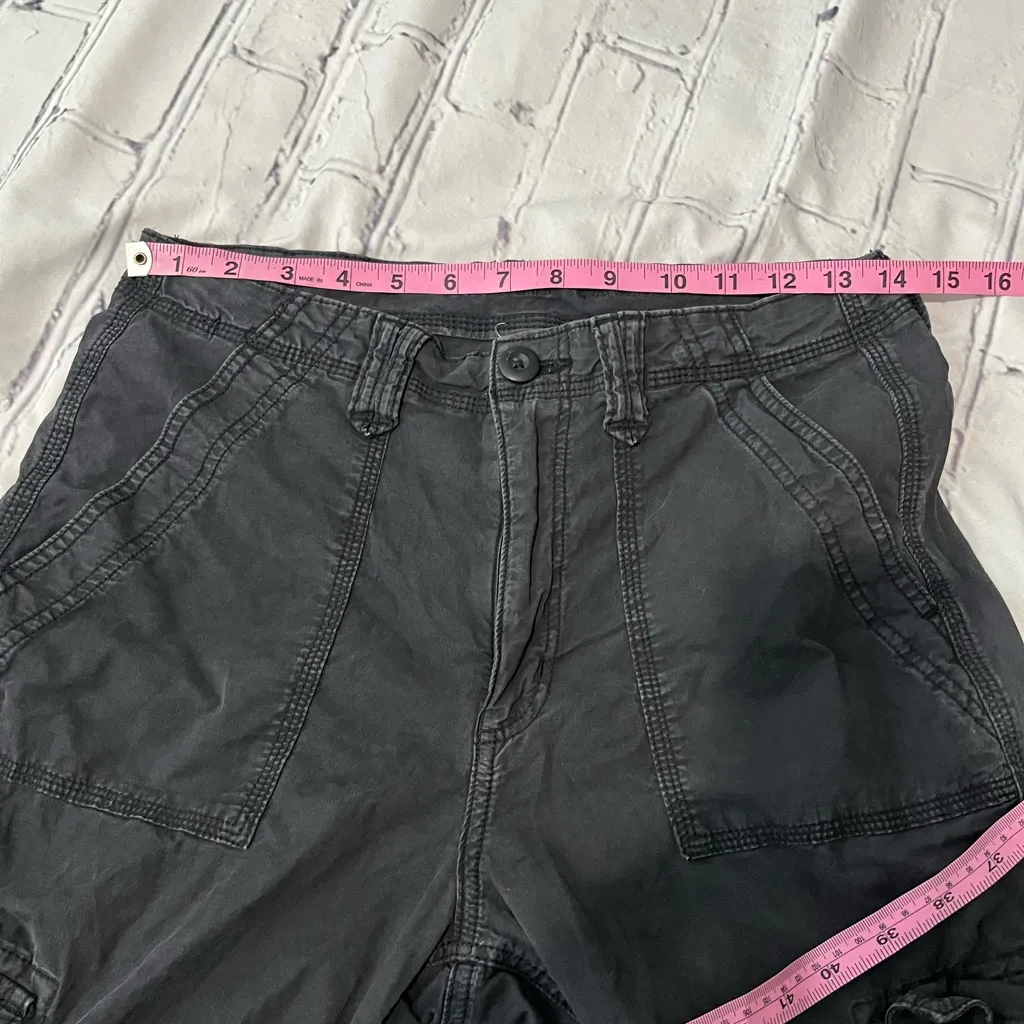 American Eagle Baggy Cargo Pants Jogger Black Women’s 6 Utility Straight Leg Y2K - Image 13