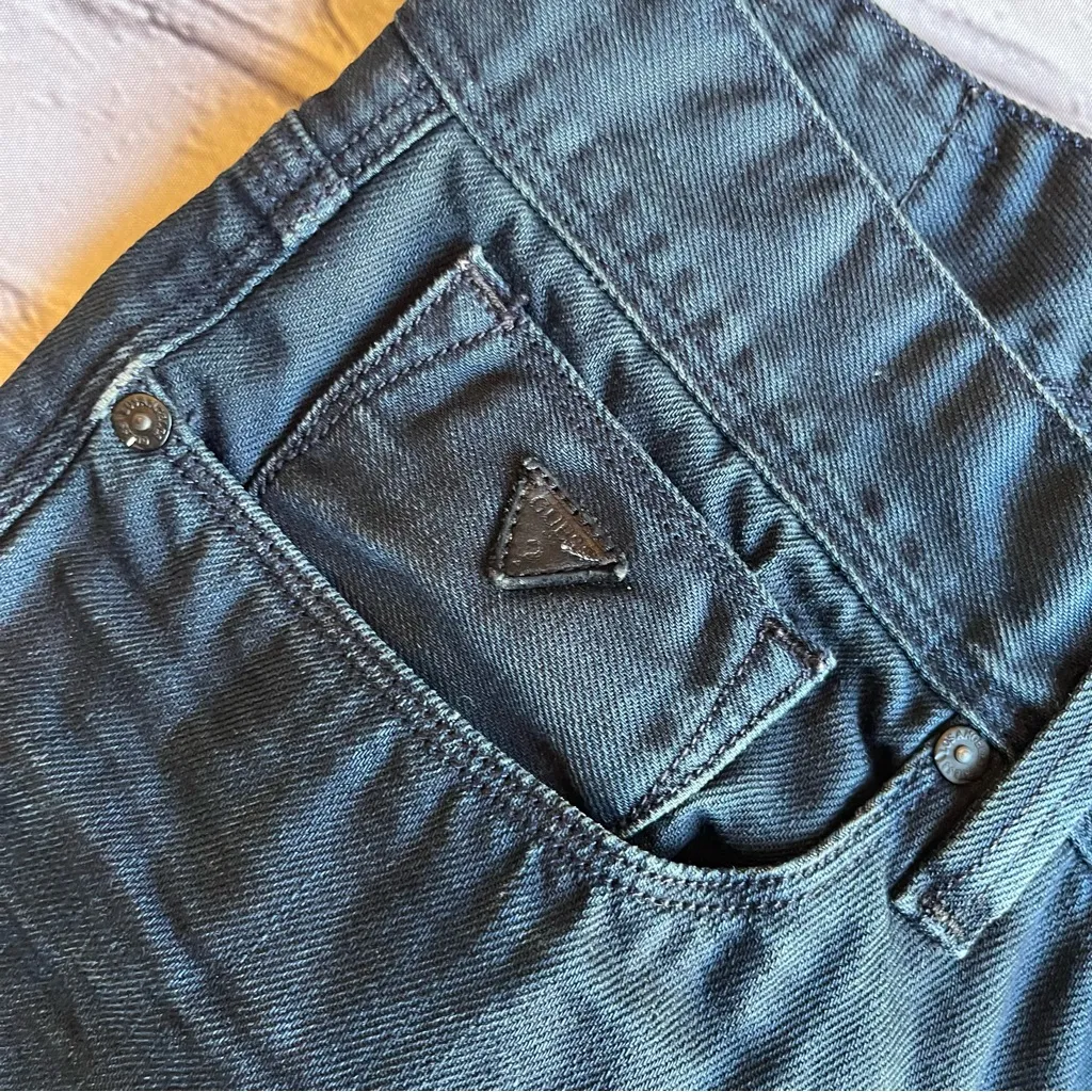 Guess Jeans Pants Blue Womens 32 Lincoln Slim Straight Western Cowgirl Casual - Image 2