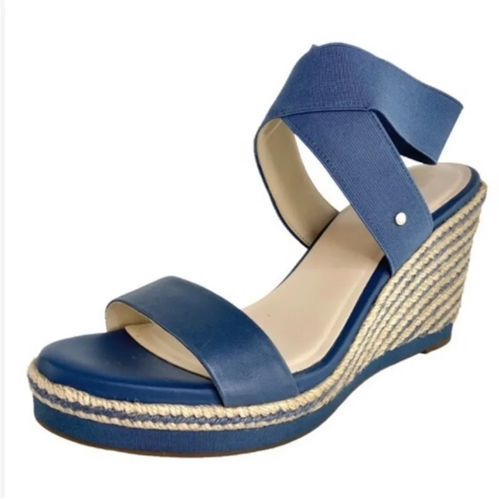 EUC Cole Haan Leather Cloudfeel
Espadrille Wedge Sandals Wedgewood Blue
Size 9 - Image 3
