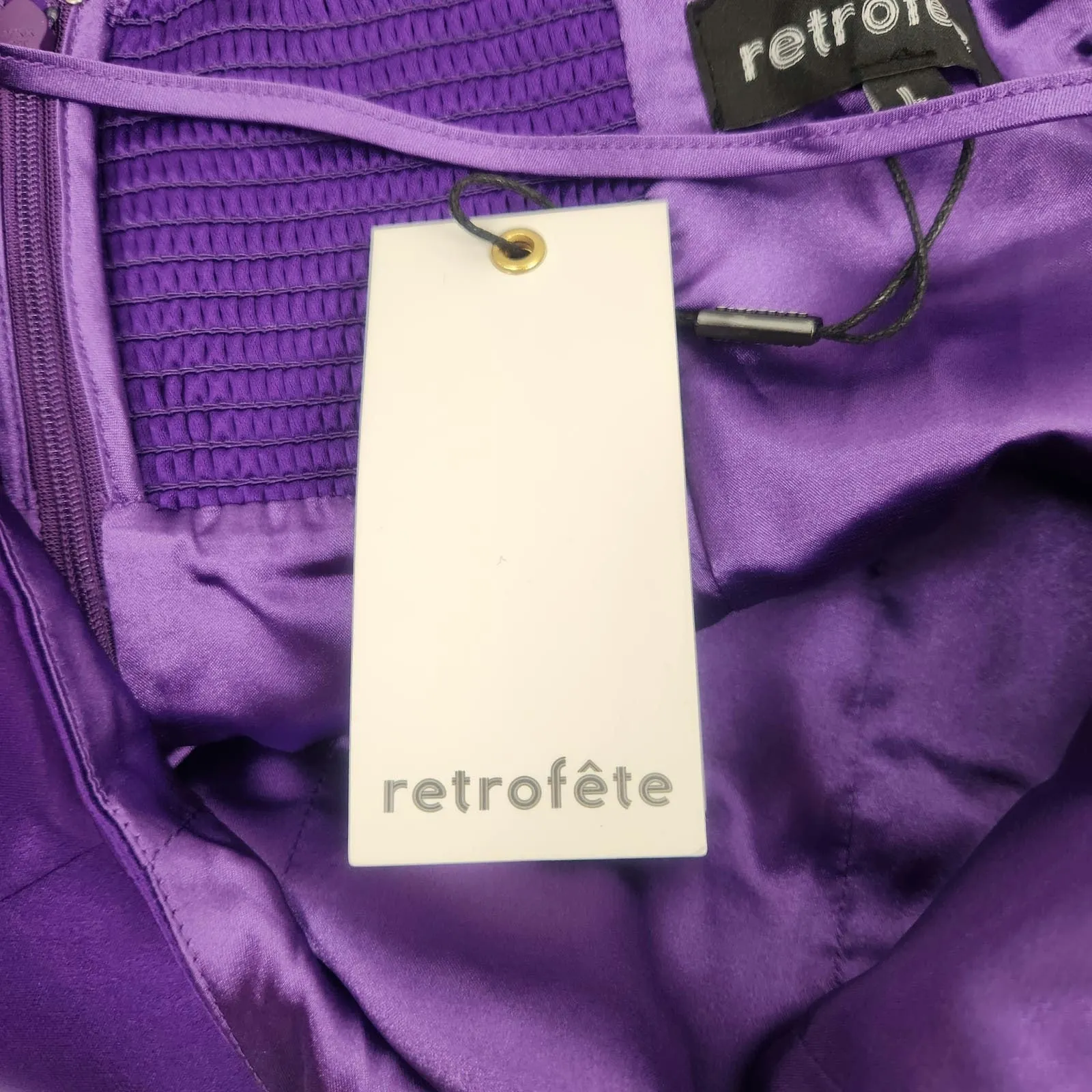 Retrofete Janessa Mini Dress in Royal Purple Large NWT Sleeveless - Image 10