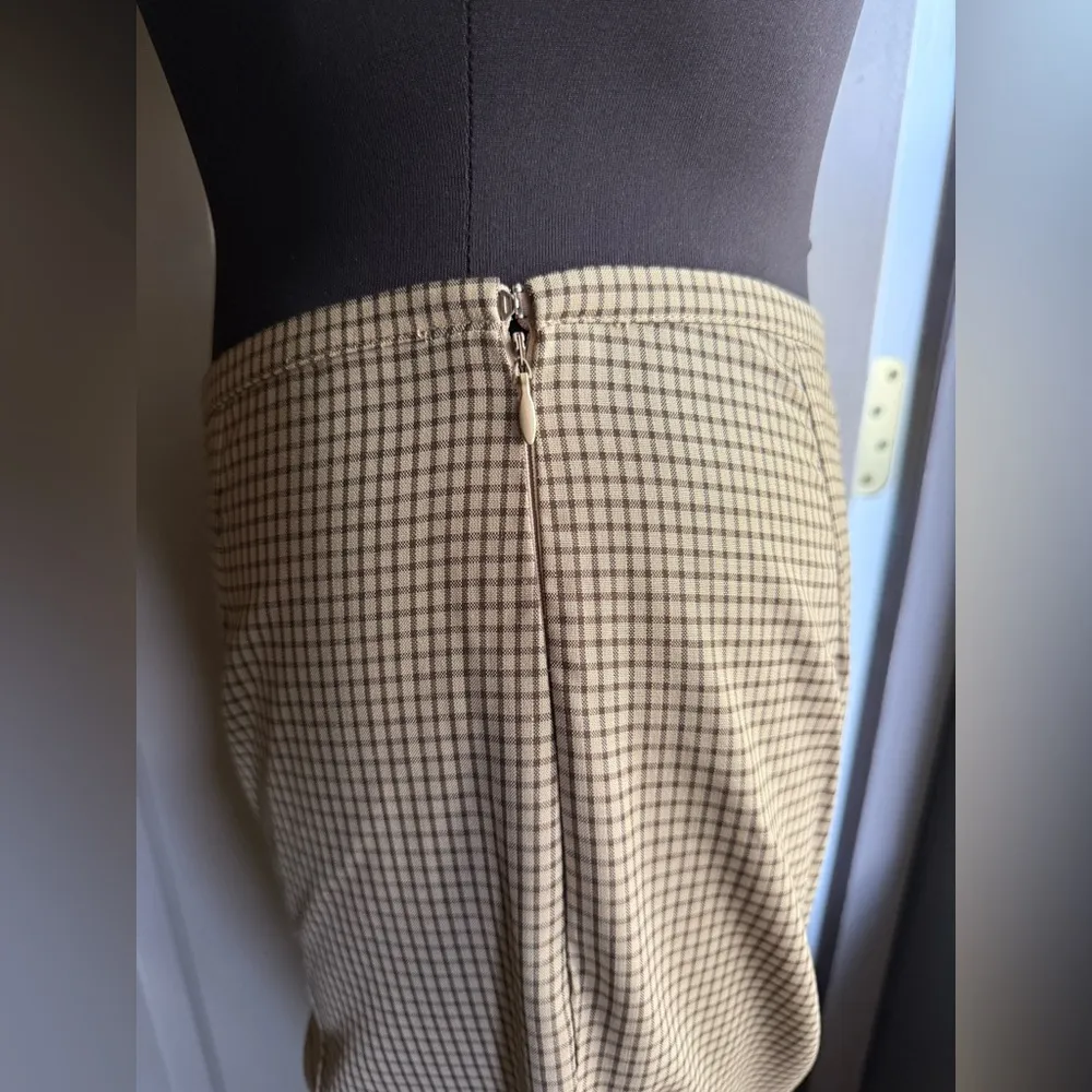 Vintage 80/90s Kors Michael Kors brown windowpane plaid dress pants, size 12 - Image 3