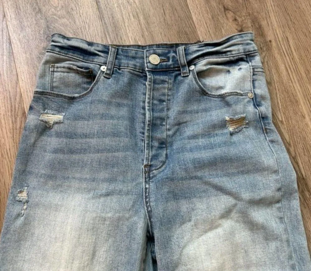 Blank NYC Baxter Rib Cage Ripped Distressed Jeans Straight Leg Size 27 - Image 3