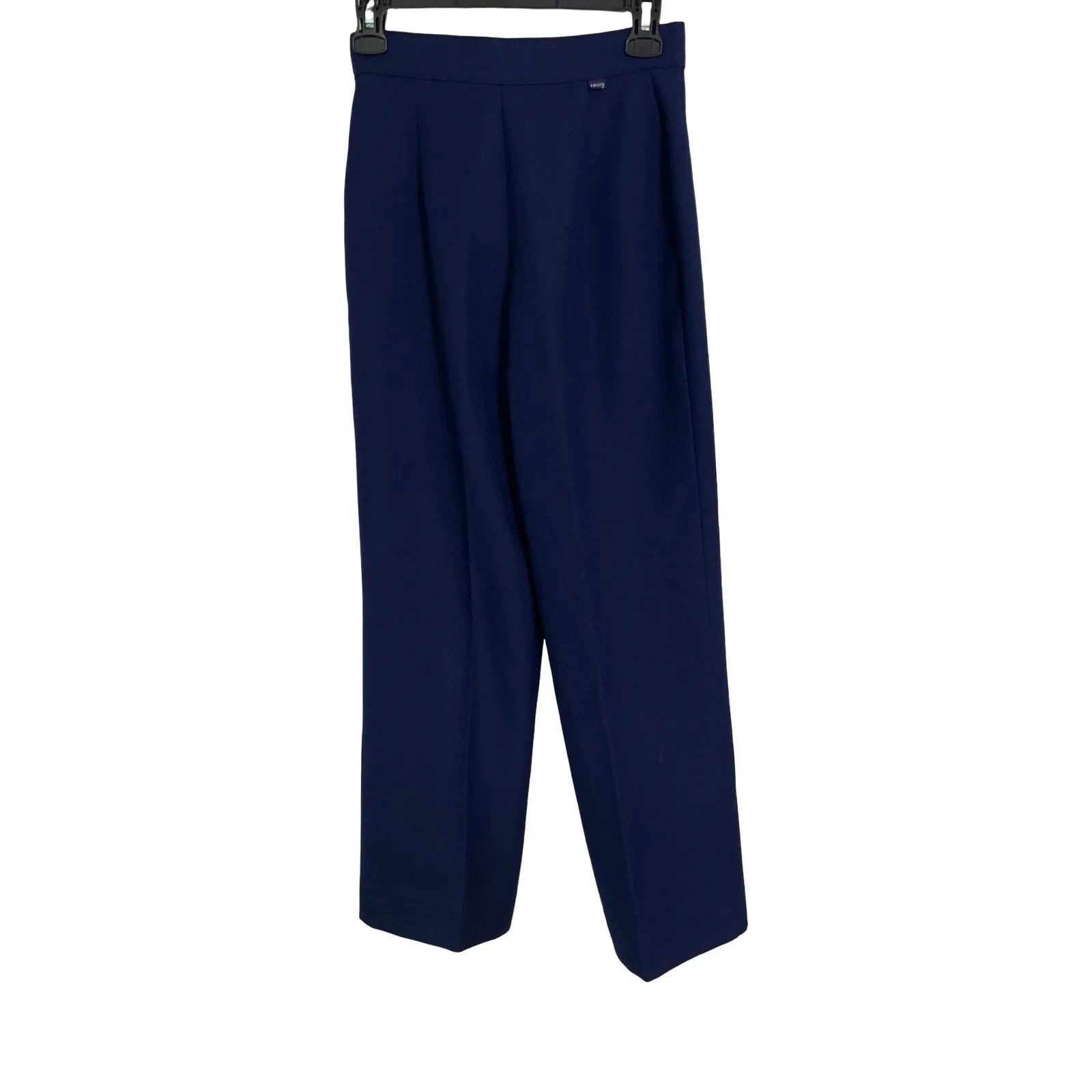 Vintage 70s 80s Levi’s Womens Navy Trouser Size 10 Flat Front Straight Leg Pants - Image 3