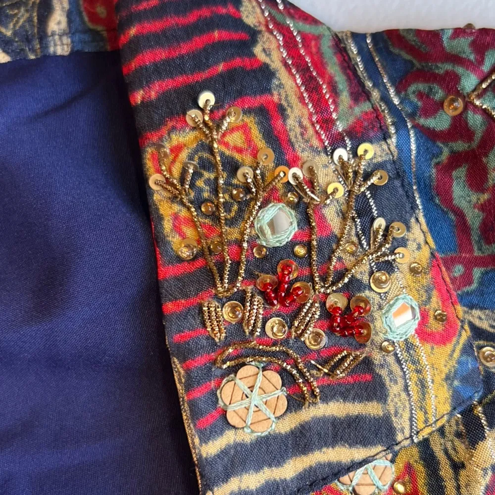 Indian kurti pakistani kurtee embellished tunic top Blue Size XL - Image 7