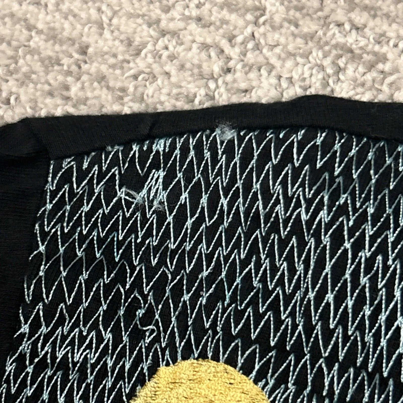 Michael Simon Cardigan Sweater Womens XL Black Valentines Day Embroidered Hearts - Image 4