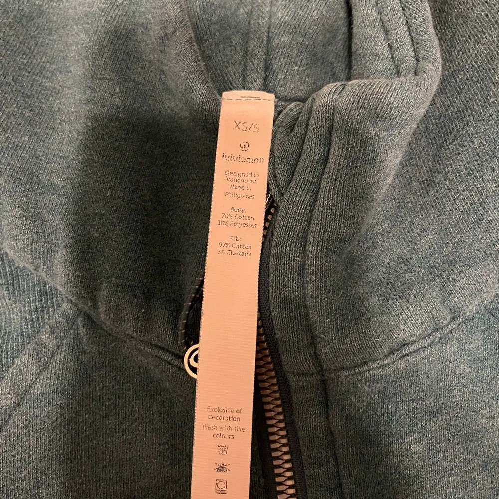 Xs/s Teal  scuba half zip - Image 2