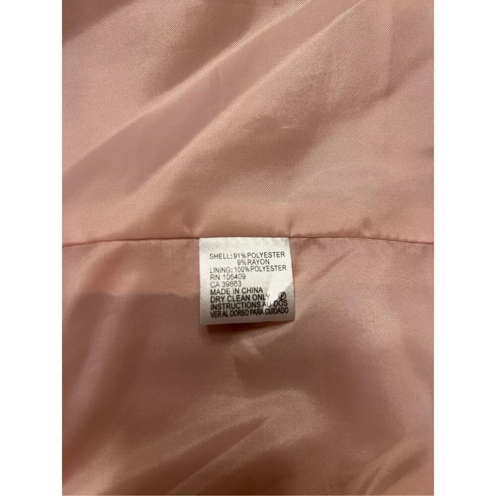 Tahari Women's Pink 2 Button Career Blazer Jacket Size 6P - Image 6