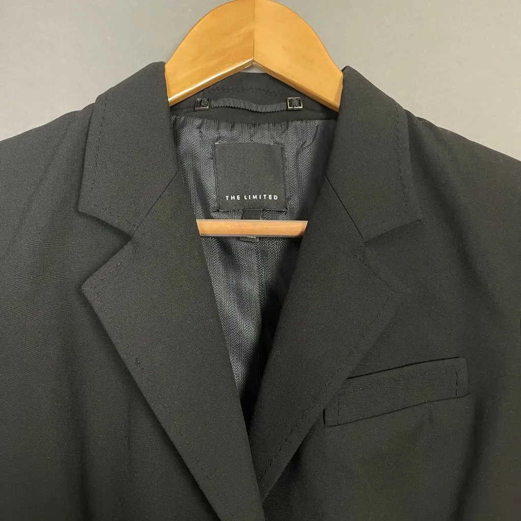 The Limited Blazer Women Black Tailored Size 4 Stitching Detail Interview Career - Image 12