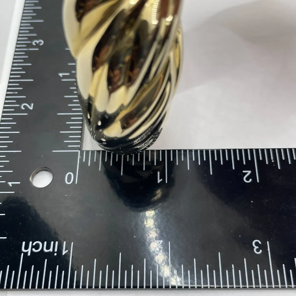 Vintage Set of 2 Gold Toned Hinged Bracelets Cuffs Retro Glam - Image 7