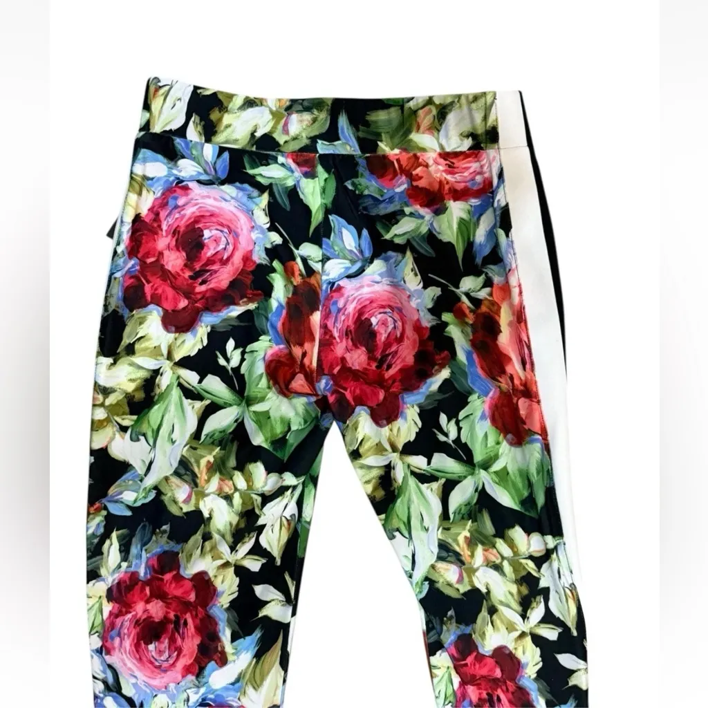Norma Kamali Women’s Side Stripe Job Pants Floral Size XS/29 NWT - Image 10