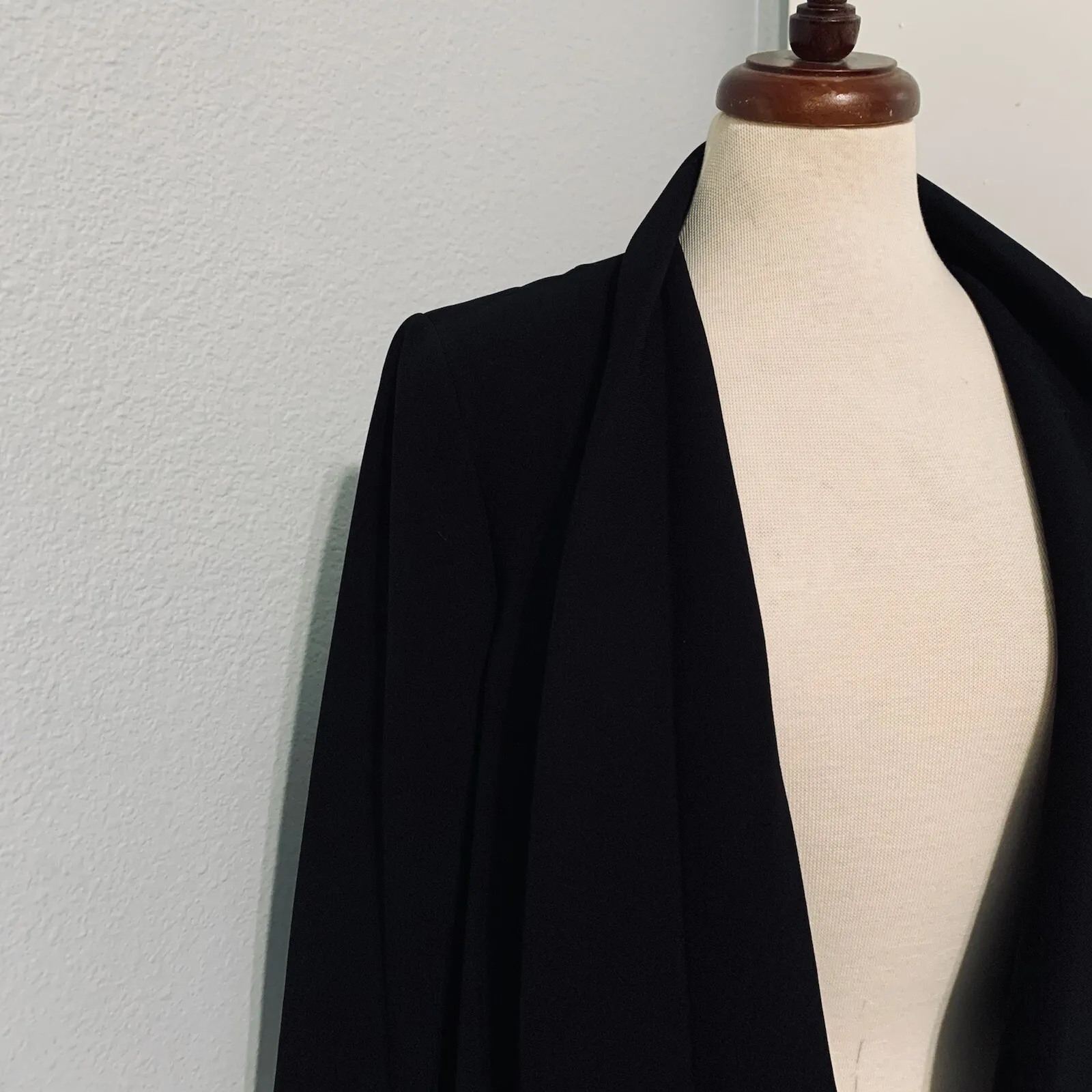 Kasper Separates Womens Black Shawl Collar Cropped Blazer Jacket Size 8 - Image 9