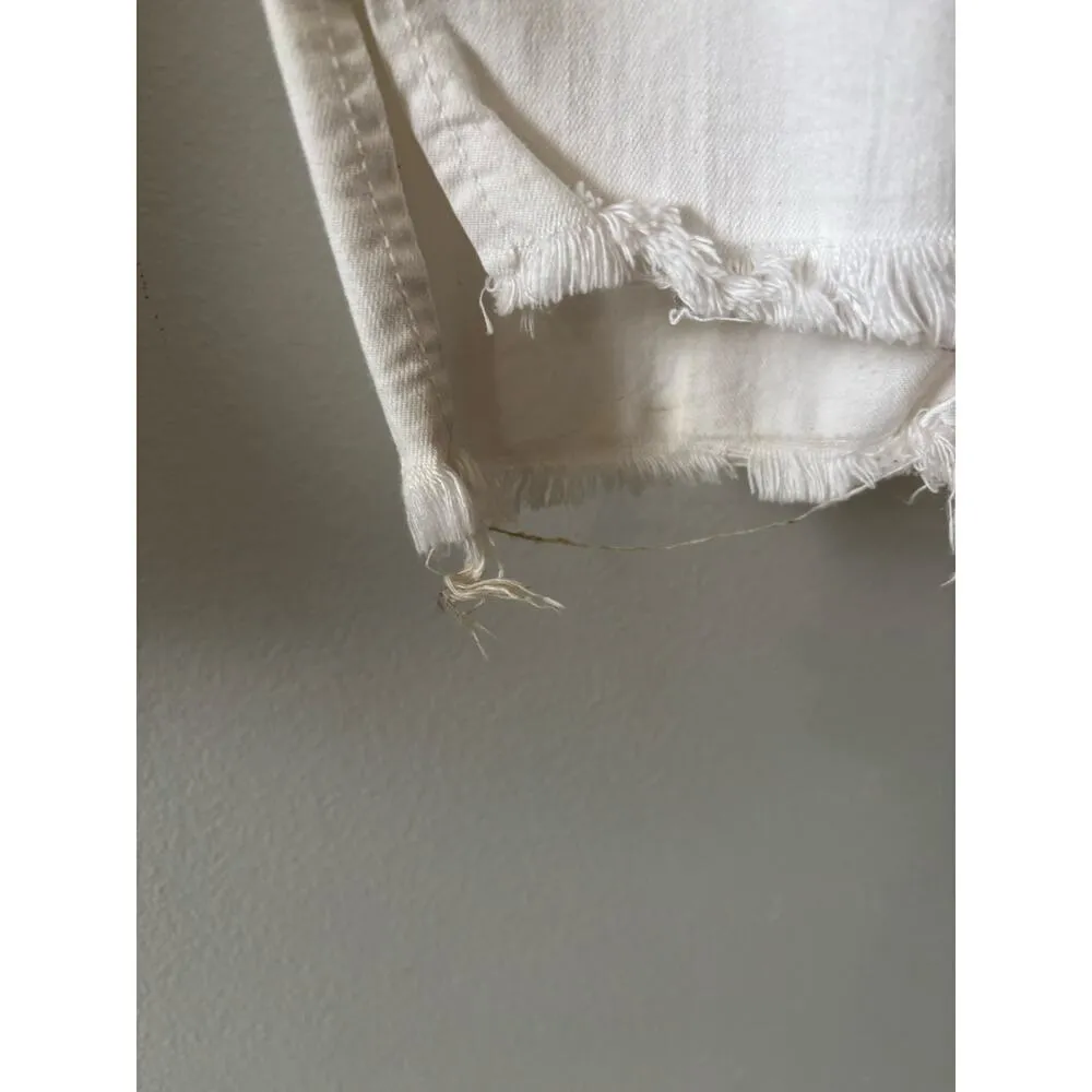 Just Black Womens Skinny Jeans Size 33 White Raw Hem Denim Coastal Minimalist - Image 4