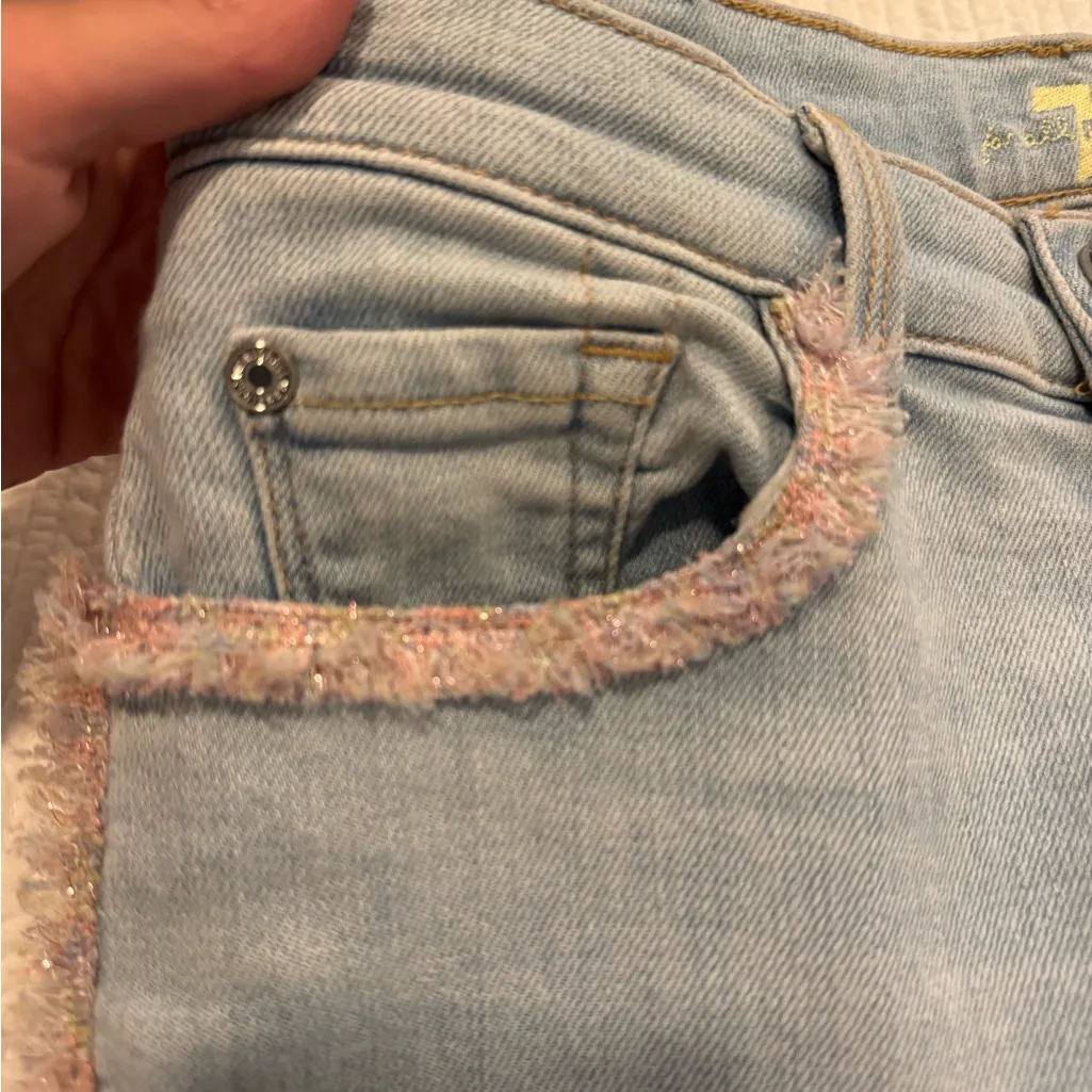 7 For All Mankind Light Blue Women's skinny ankle Jeans - Image 5