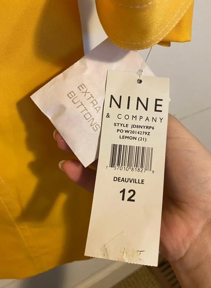 Nine West Yellow Rain Jacket - Image 8