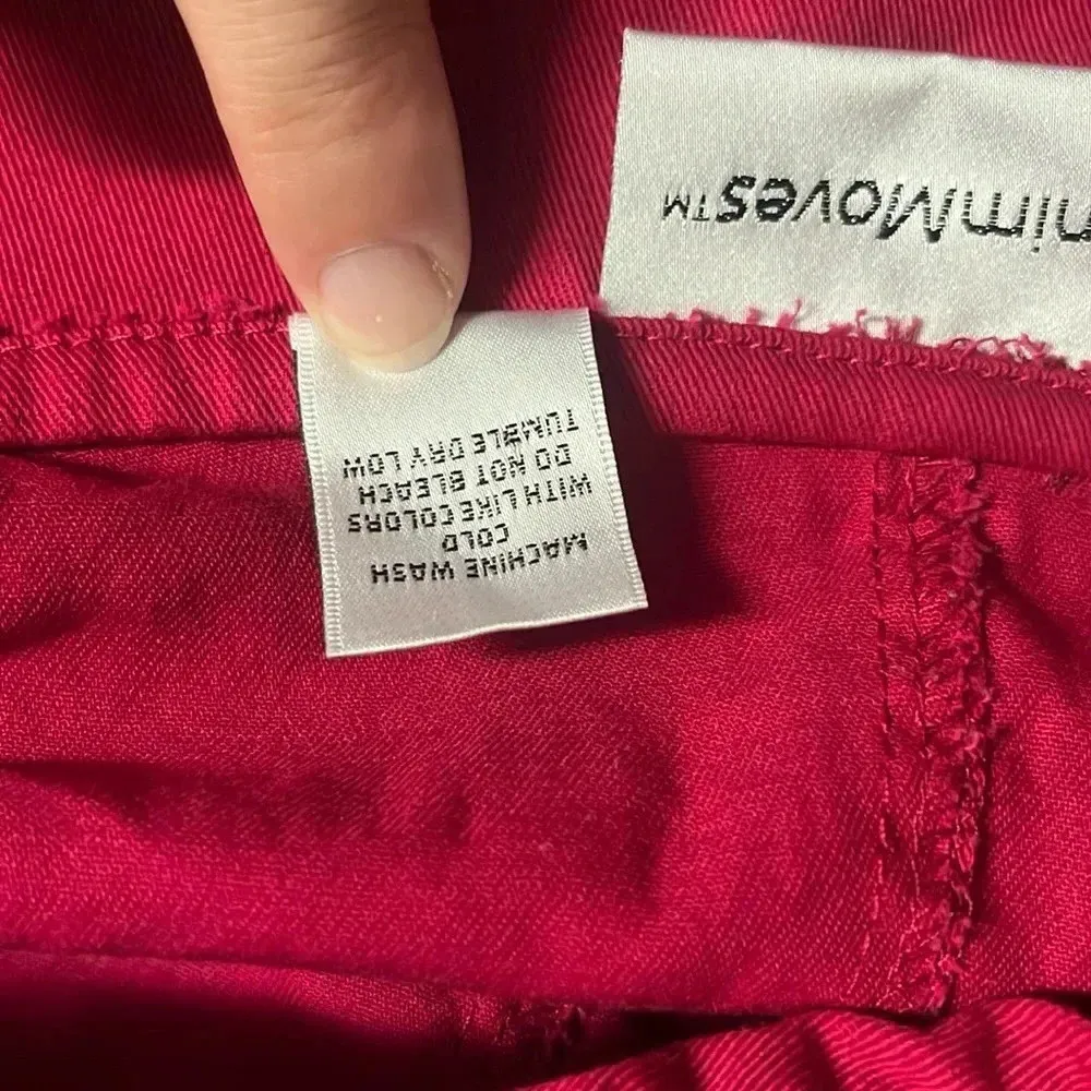 Imperfect 100% cotton utility jacket denim button down jacket zipper pocket hood Red Size M - Image 13