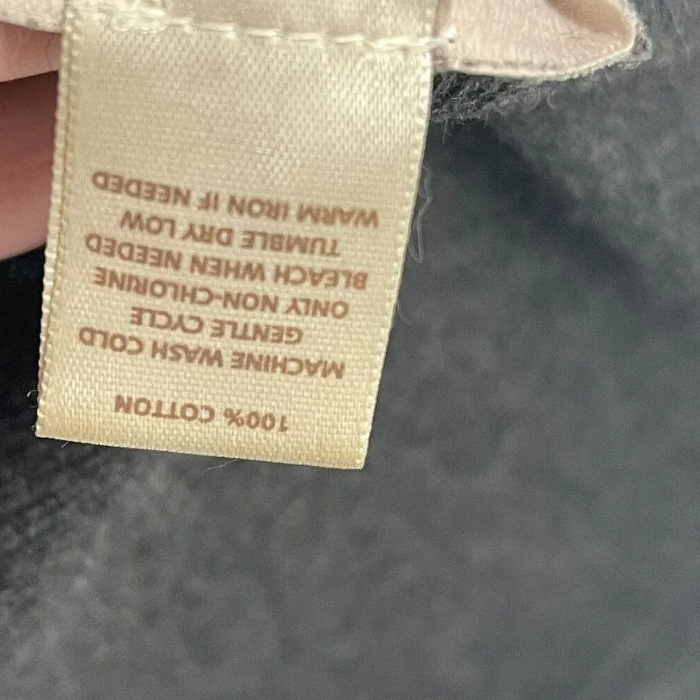 Amore French Love Long Sleeve Gray Knit Pullover Crewneck Sweater Top Medium - Image 7