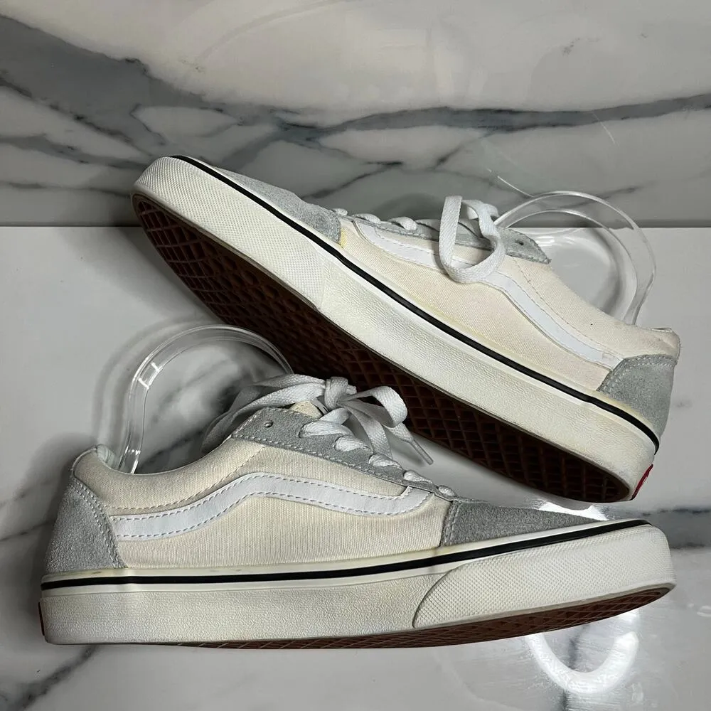 Vans Skateboard | Women's Cream Gray Low Top Suede Leather Sneakers Sz 9.5 - Image 6