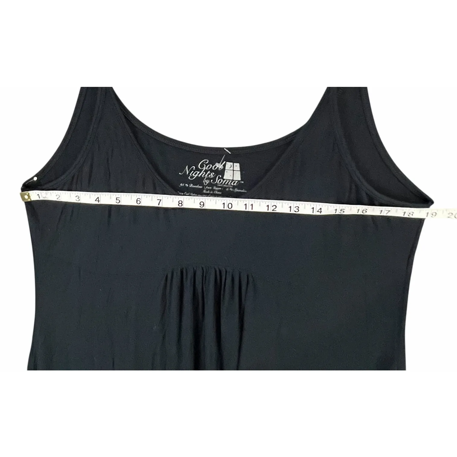 Soma Cool Nights Sleep Dress Womens XL Black Soft Bamboo Modern Lounge Comfort - Image 7