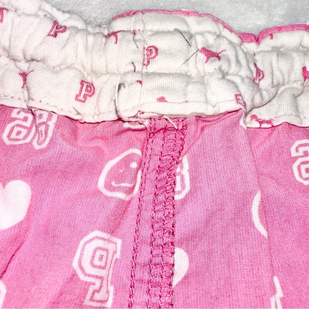 Vintage! Y2K PINK Logo Pajama Shorts! - Image 2