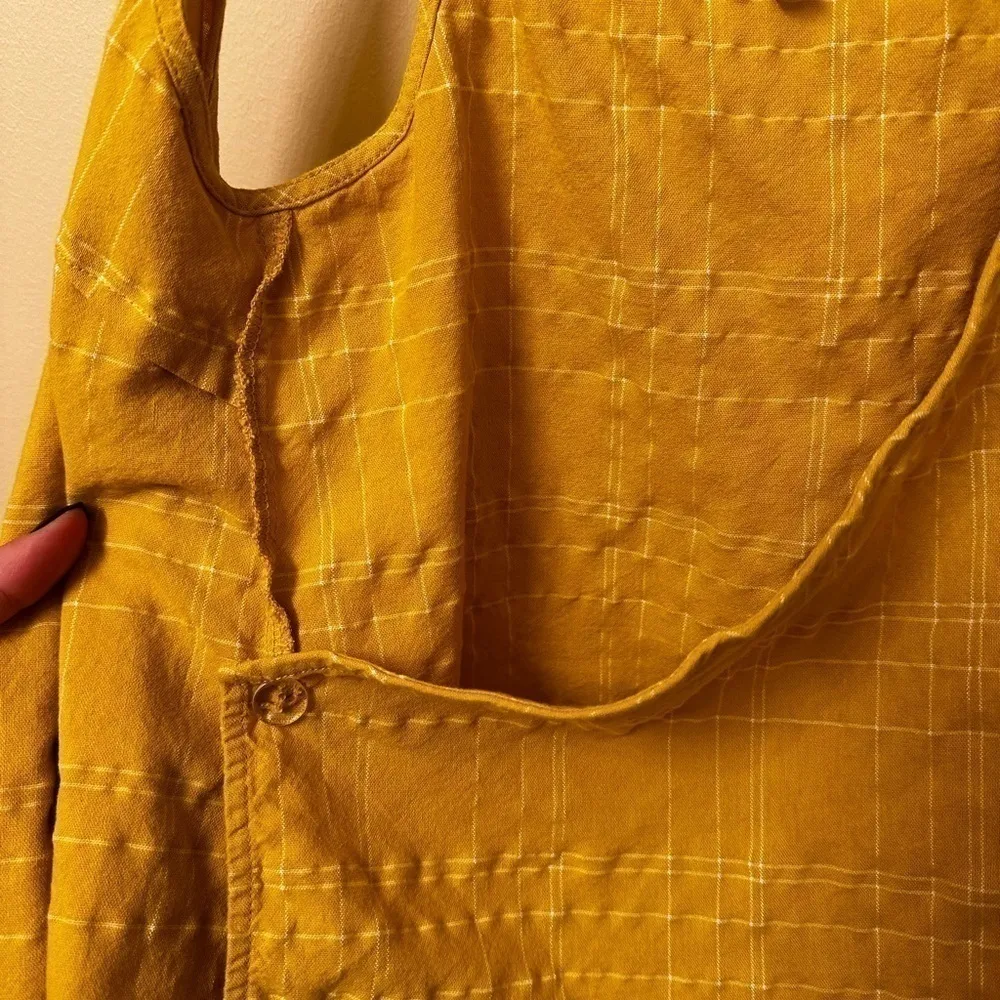 Harper Heritage Plaid Yellow Self Tie Wrap Tank Small - Image 4