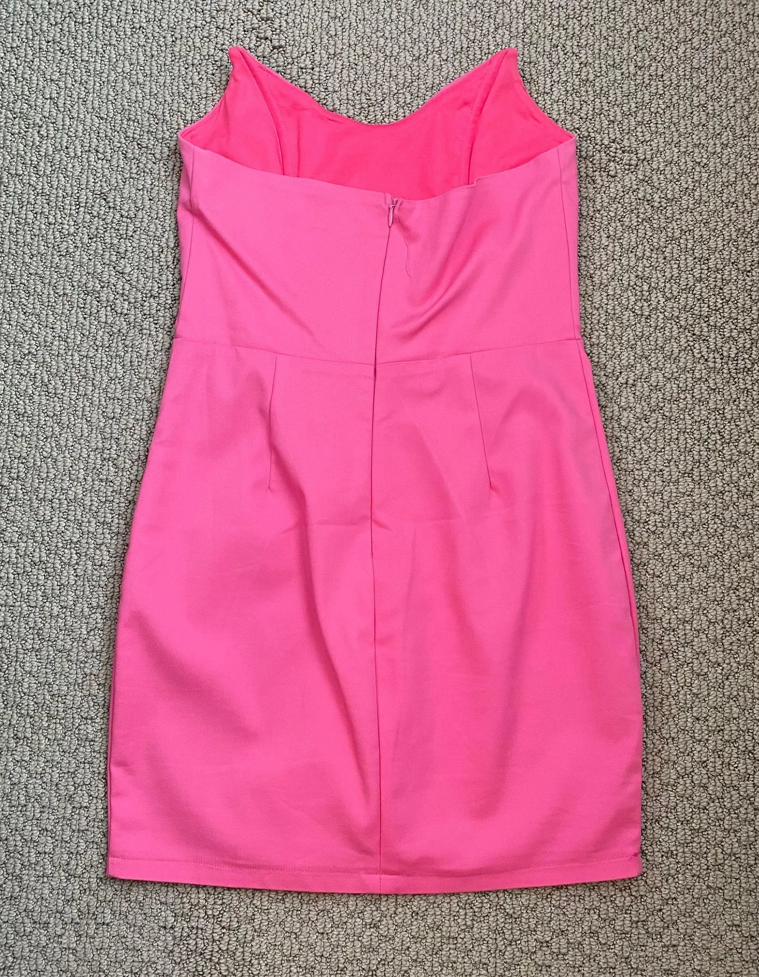 by the way. Hot Pink Strapless Cocktail Dress - Image 4