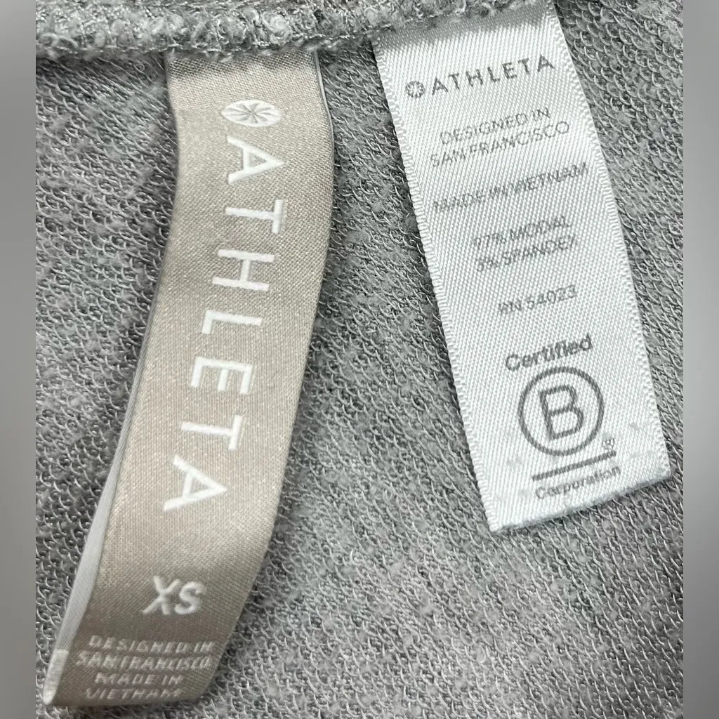 Athleta Size XS Grey Nirvana Wear Two Ways Wrap Marl Knit Open Cardigan - Image 2