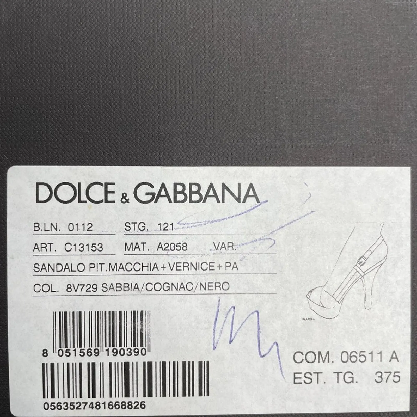 Dolce and Gabbana Snakeskin Tan Black Platform Sandals Heels - Image 11