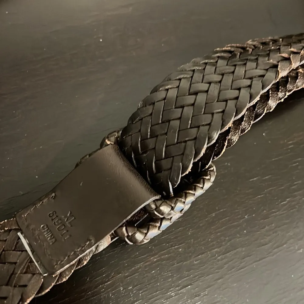 🔴 Calvin Klein leather braided belt, dark brown, EUC - Image 8