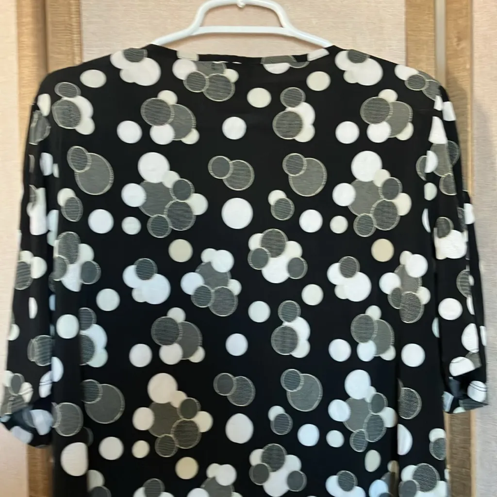 FINAL MARKDOWN BYdesign Polka Dot Blouse 1X Black - Image 8