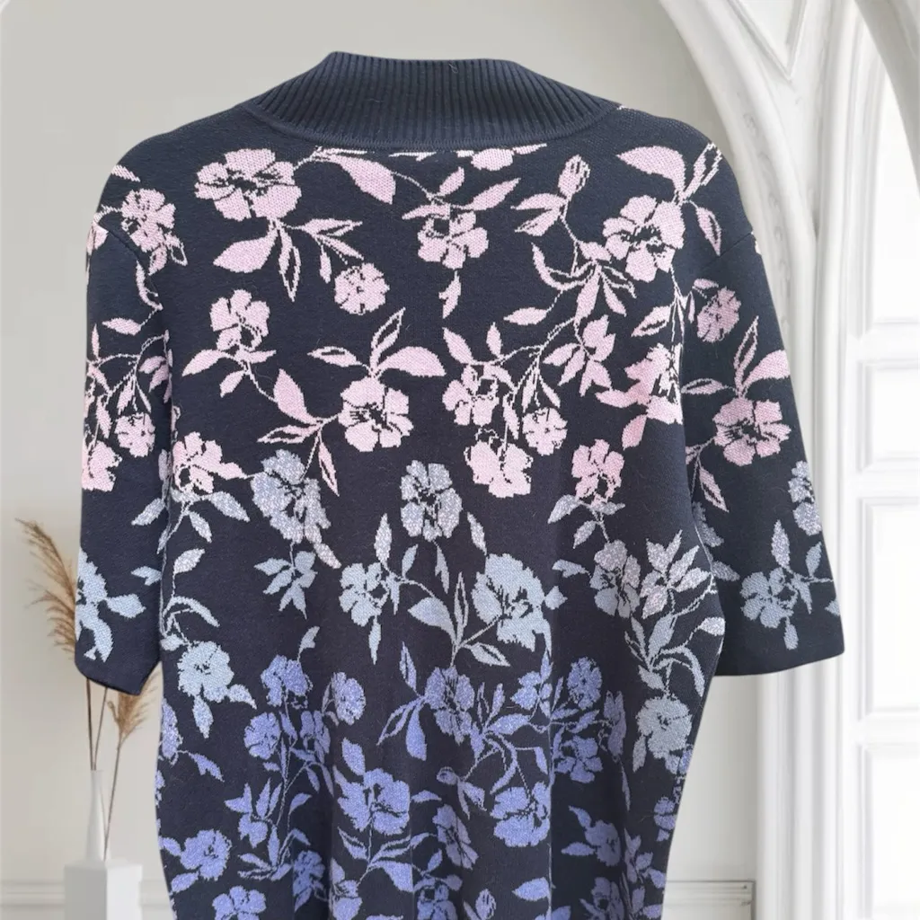 Isaac Mizrahi Live! Mockneck Jacquard Sweater XL - Image 4