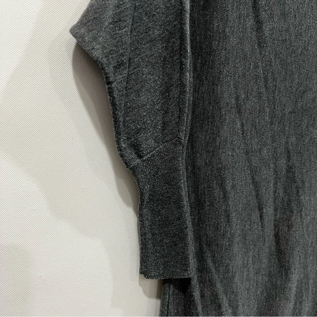 Trouve Off the Shoulder Sweater Tunic Heathered Gray Size XS Loose Fit - Image 7