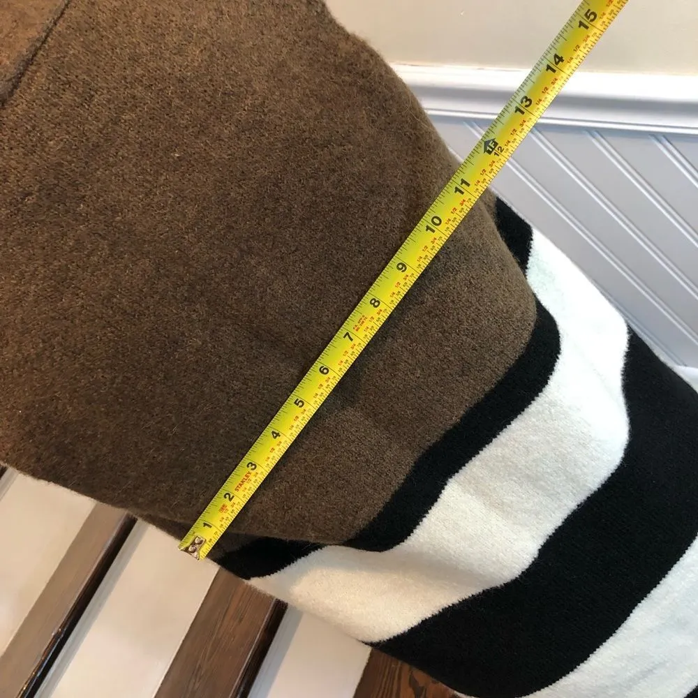 Color Block Long Thick Sleeveless Cardigan Sweater Vest Shawl Collar & Pockets - Image 2