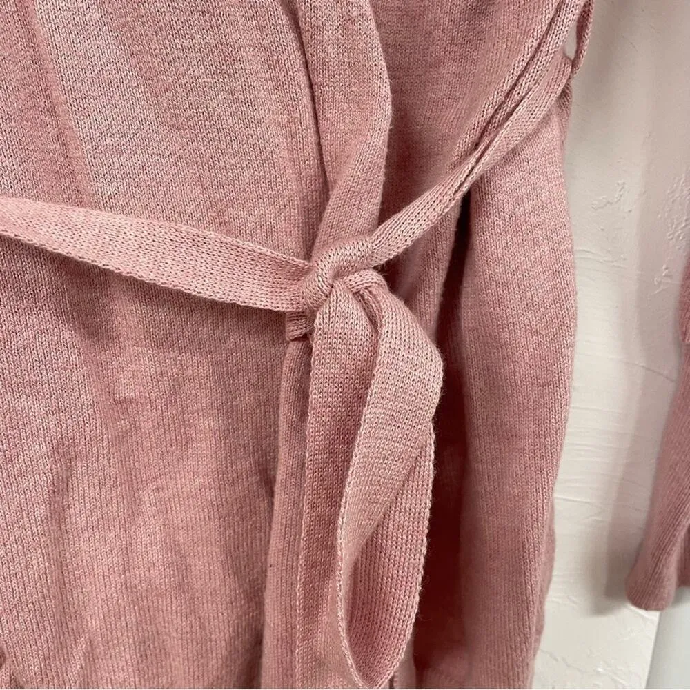 Ellos Pink Long Sleeve Belted Cardigan Sweater Womens 1X Barbie Core Ballerina - Image 3