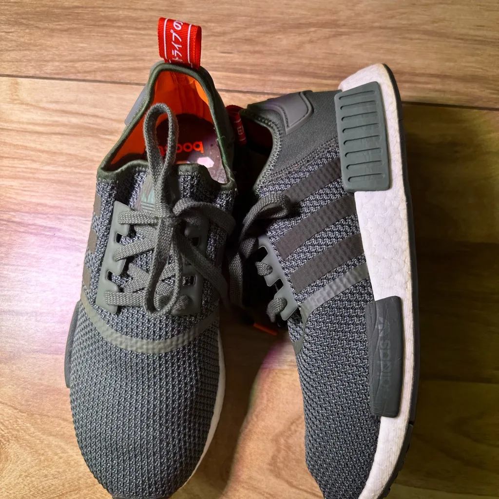 adidas Green and Orange Athletic Shoes - Image 8