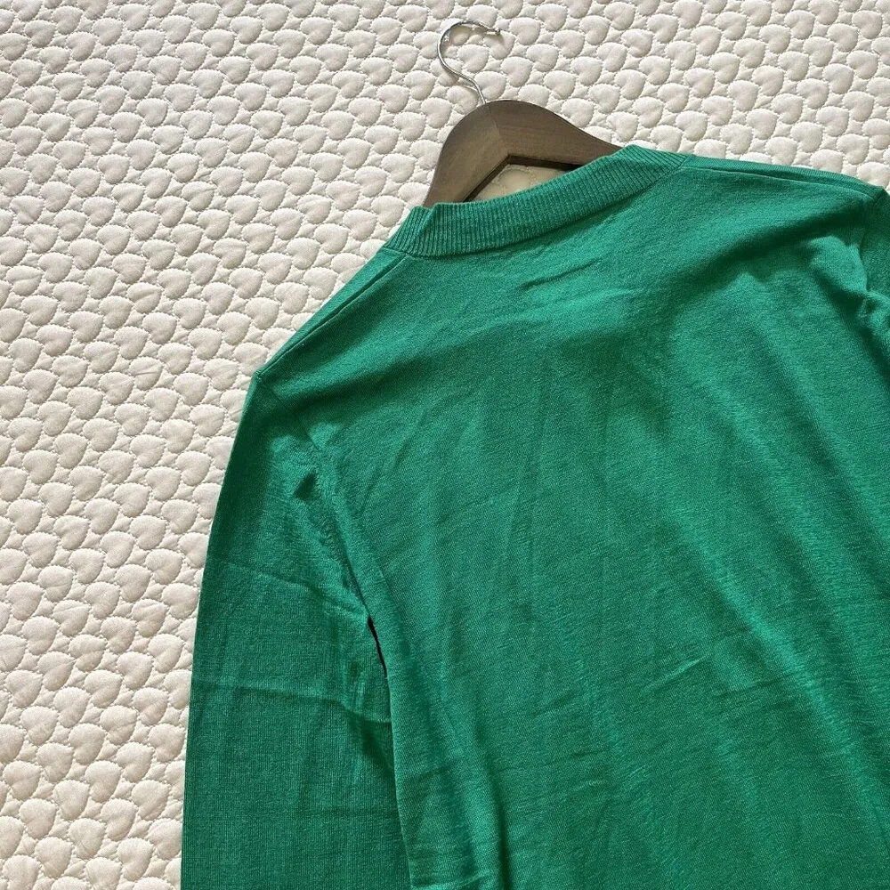 NWOT $650 Maison Margiela Women's Side Bow Wool Blend Cardigan Sweater Sz L MM6 Green Size L - Image 5