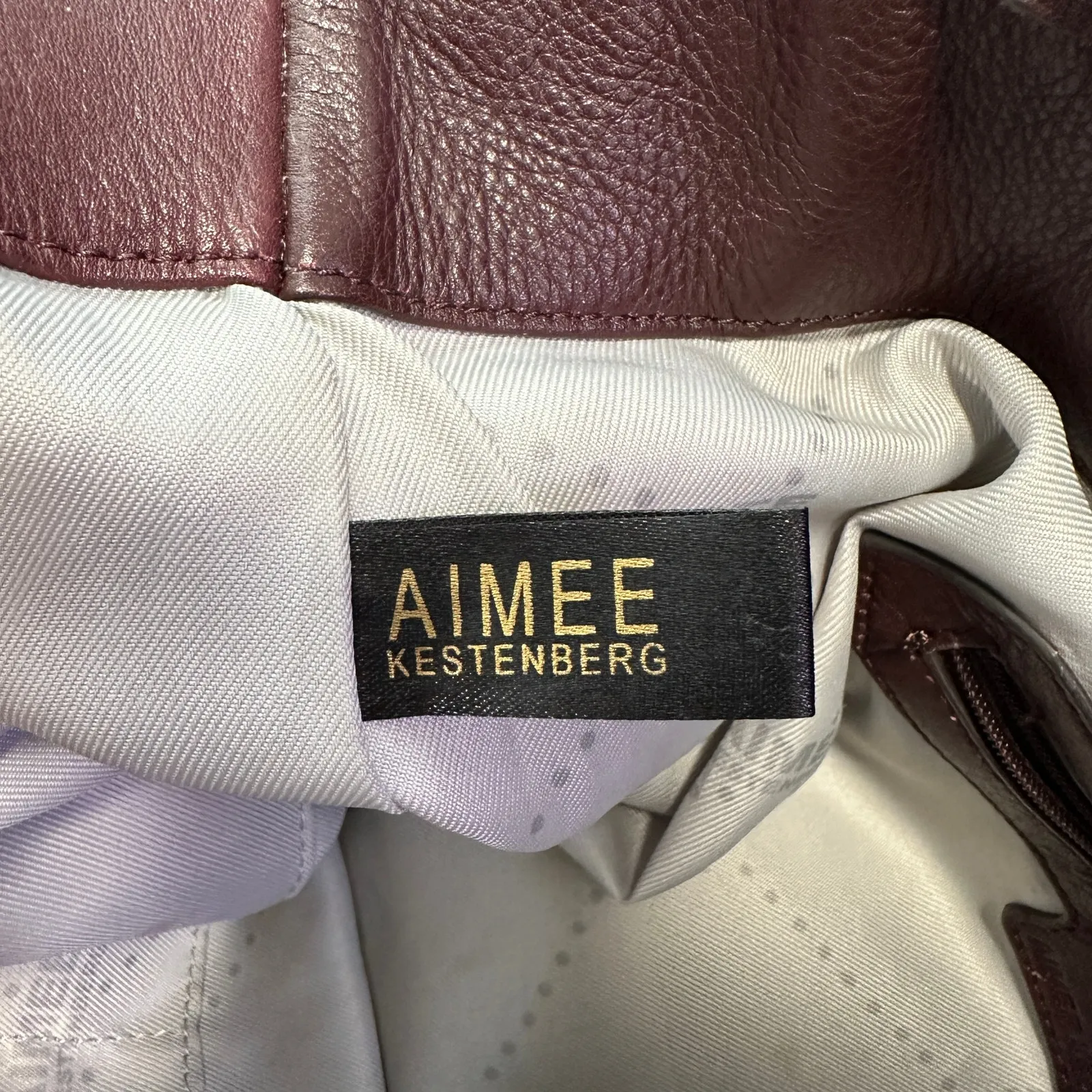 Aimme Kestenberg Chocolate Brown Leather Convertible Shoulder Bag Purse Tote - Image 8