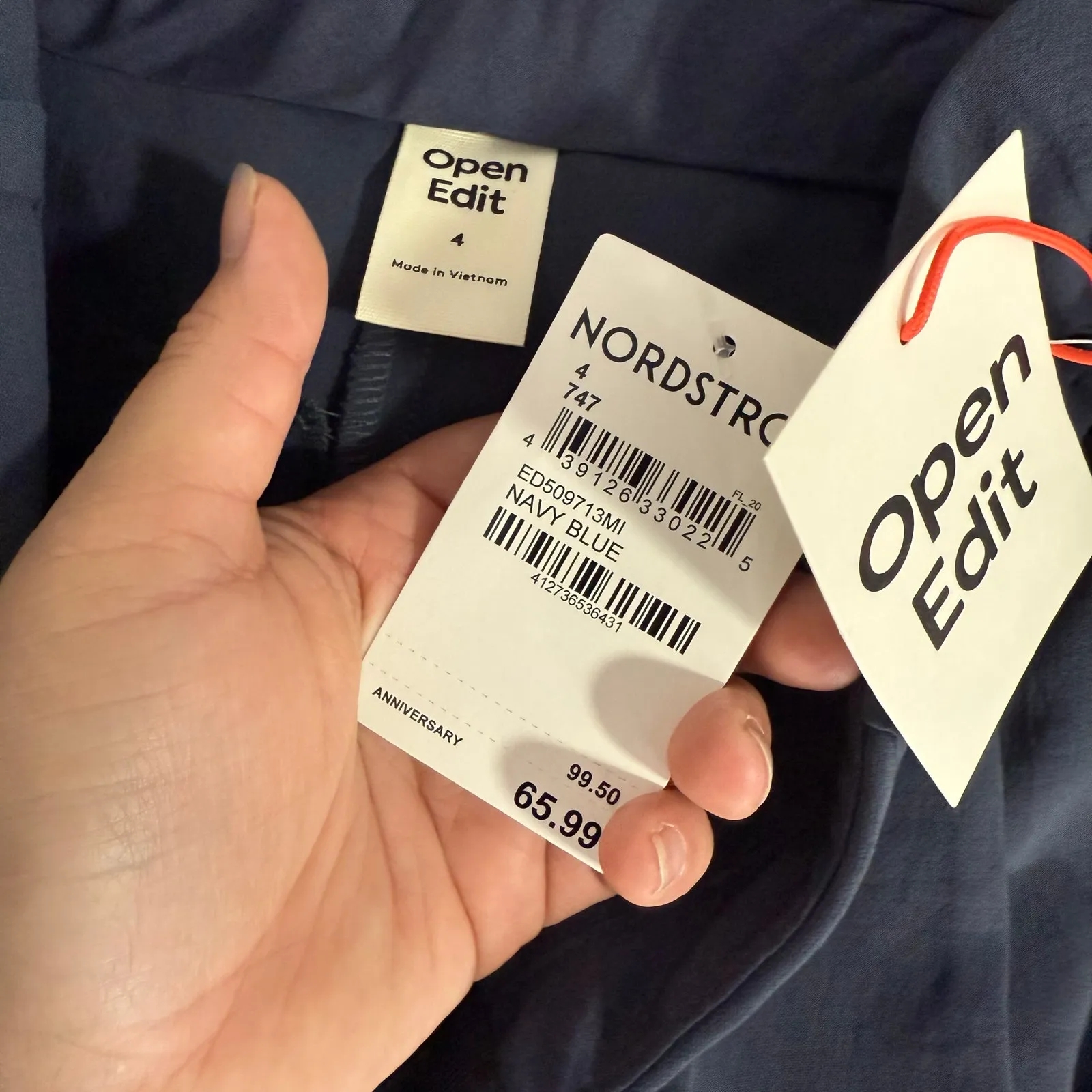 Open Edit  The Icon Trousers, Navy Blue, 4 - Image 4