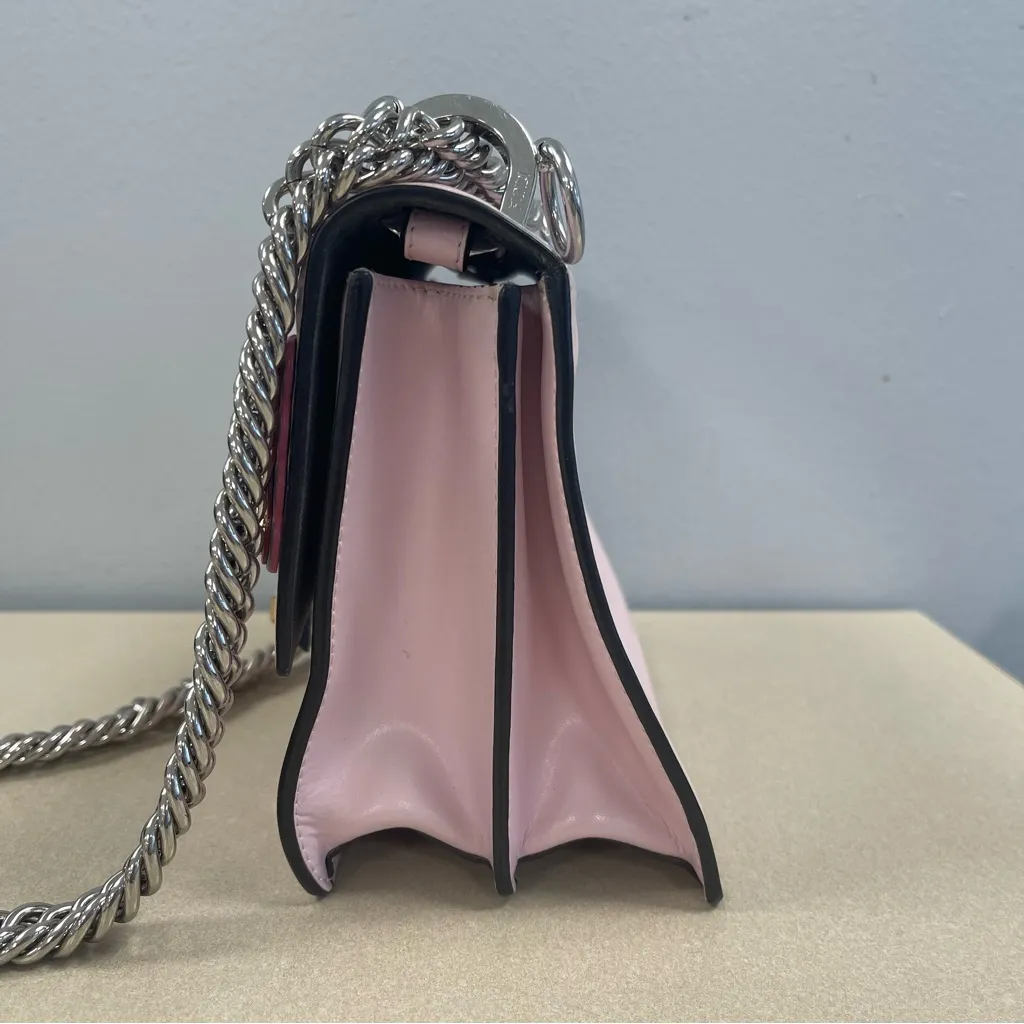 Fendi Kan I Rainbow Pink Confetto Calf Leather Studded Shoulder Bag - Preowned - Image 7