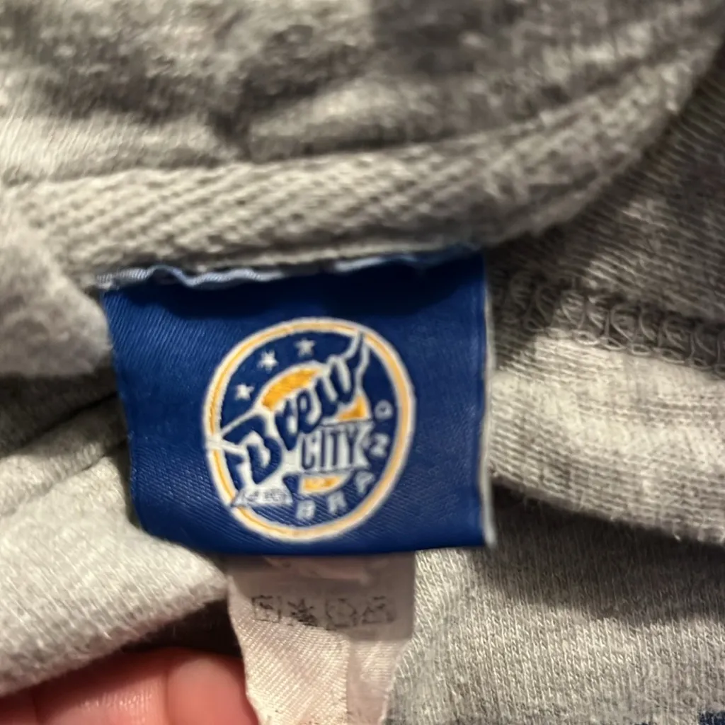 Busch Beer VINTAGE Brewed in USA Large Gray Hoodie Sweatshirt - Image 3